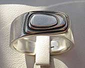 Silver mens ring