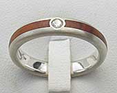 Inlaid wooden wedding ring