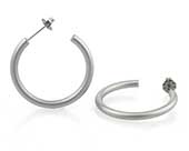 Large titanium round hoop earrings