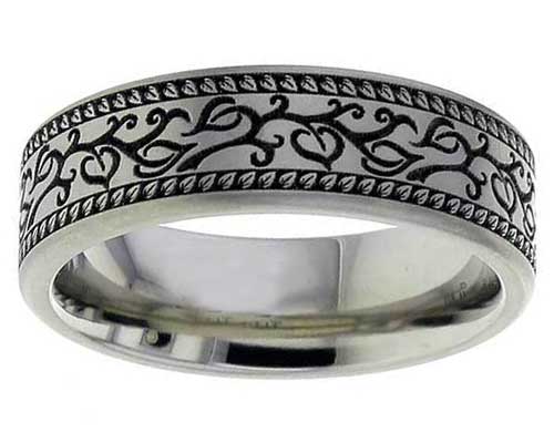 Celtic Woodland Titanium Ring | LOVE2HAVE in the UK!