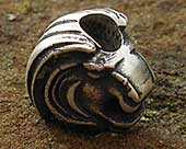 Leo silver charm bead