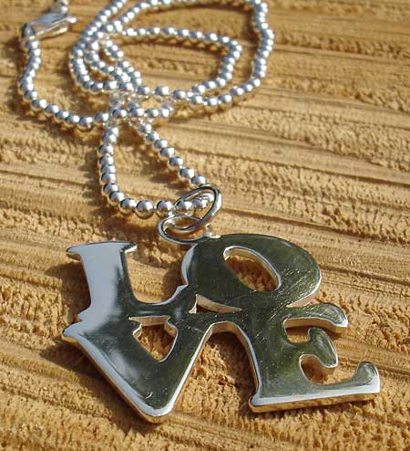 love text necklace