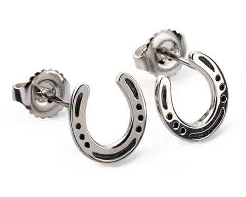 Lucky horseshoe silver earrings