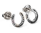 Lucky horseshoe silver earrings