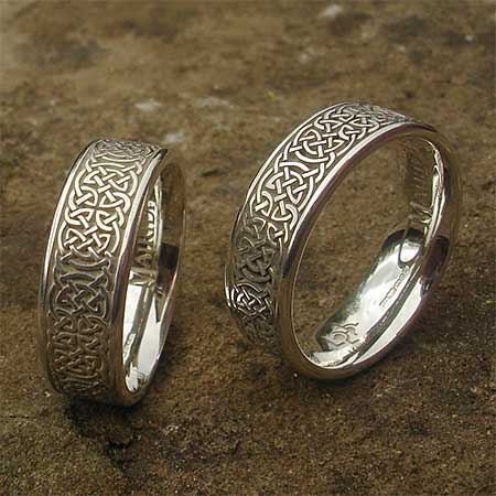 Luxury silver Celtic rings