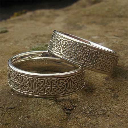 Luxury silver Celtic rings