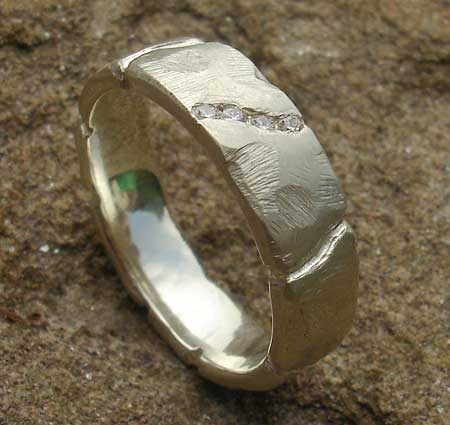 luxury white gold diamond ring