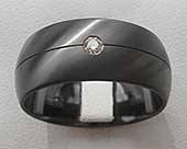 Mens black engagement ring