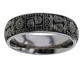 Mayan titanium ring