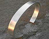 Mens solid silver cuff bracelet