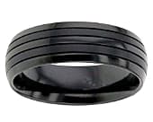 Mens black designer ring