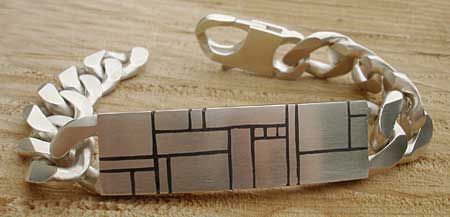 mens british silver bracelet