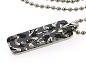 Mens camouflage designer necklace