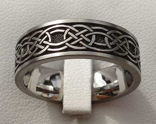 Mens Celtic Knot Titanium Ring Clk1 