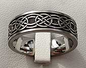 Celtic knot titanium ring