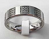 Mens Celtic titanium ring