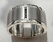 Mens black diamond wedding ring