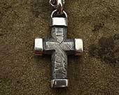 Mens chunky silver cross