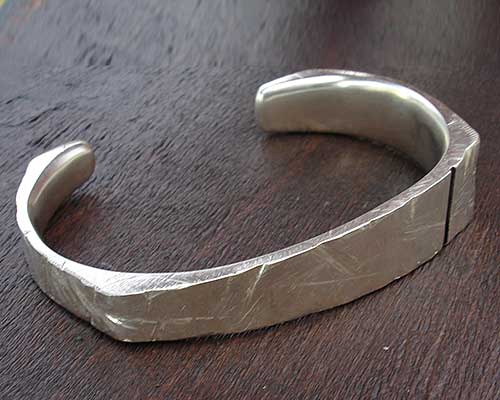 mens chunky siver cuff bracelet