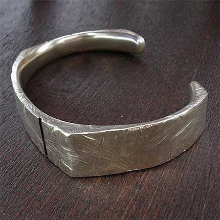 mens chunky siver cuff bracelet
