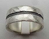 Mens chunky sterling silver ring