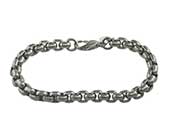 Mens chunky titanium chain bracelet