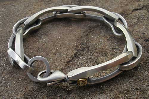 mens designer silver bracelet