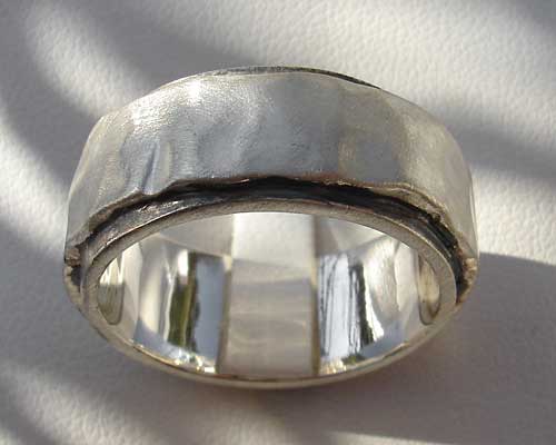 men's designer silver ring