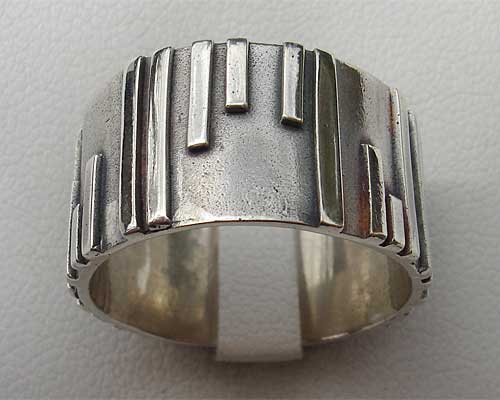 men's designer silver ring