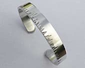 Mens designer silver cuff bracelet