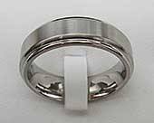 Mens designer titanium wedding ring