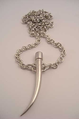 mens designer tusk pendant