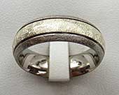 Designer titanium wedding ring