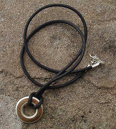 Mens designer wooden pendant
