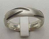 Mens designer silver ring