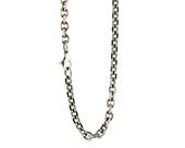 Mens titanium trace chain necklace