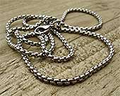 Mens titanium chain necklace