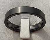 Size R Flat Black Designer Ring