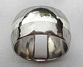 Mens gold inlay titanium wedding ring