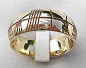 Mens gold ogham ring