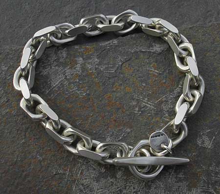Mens silver chain bracelet