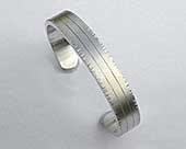 Mens handmade designer silver cuff bracelet