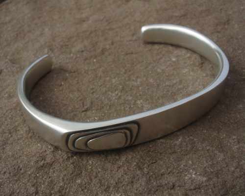 Mens handmade silver bracelet