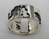Mens heavy sterling silver ring