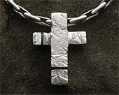 Mens silver designer cross necklace