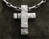 Mens silver designer cross necklace