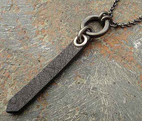mens leather necklace