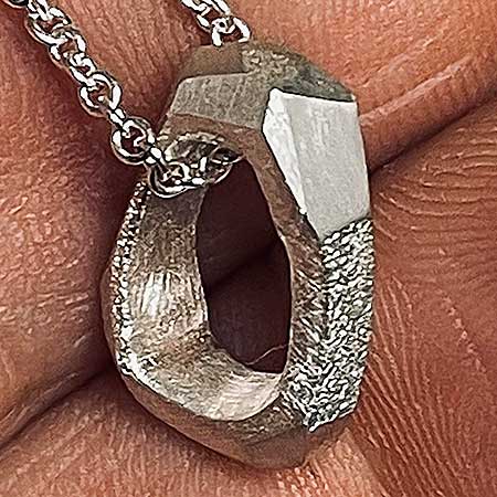 Mens handmade silver necklace
