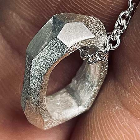 Mens handmade silver necklace