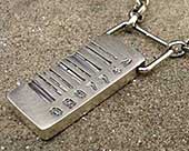 Mens personalised barcode necklace